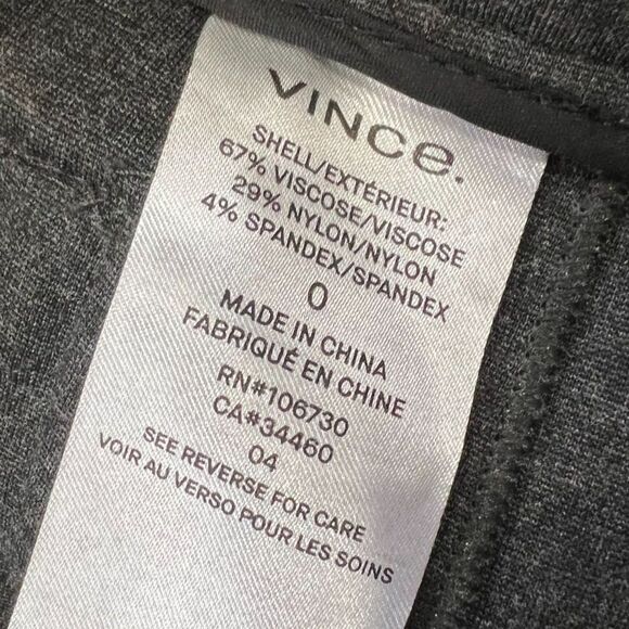 Vince Stretch Ski Pants Trousers Size 0 Gray with metal accents & zippers - Picture 7 of 13